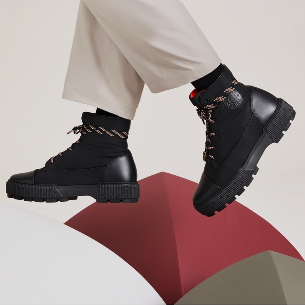 HERMES Fresh Ankle Boots size 44 11 Black Mens